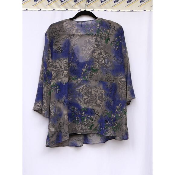 Daisy Fuentes Fairy Boho Flare Sleeve Blouse Size 2X Sheer with Built in tank - Picture 4 of 5